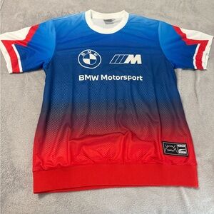PUMA Men’s BMW Motorsport Crew Neck Mesh Shooting Shirt Size L